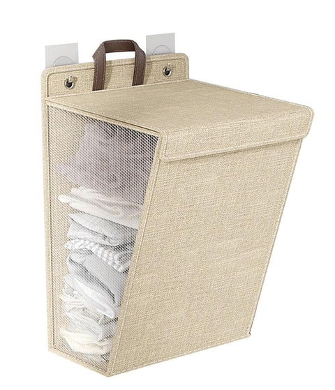 Wall Mounted Laundry Basket-Beige