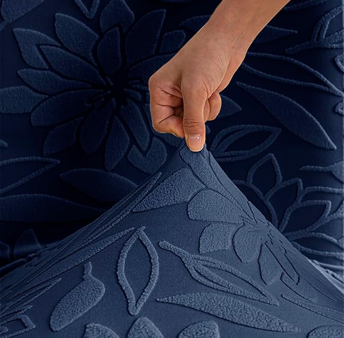 Universal Camellia Jacquard Waterproof Chair Cover (Dark Blue)