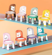 Detachable Baby Chair - Adjustable Plastic Backrest Chair & Stool for Toddlers