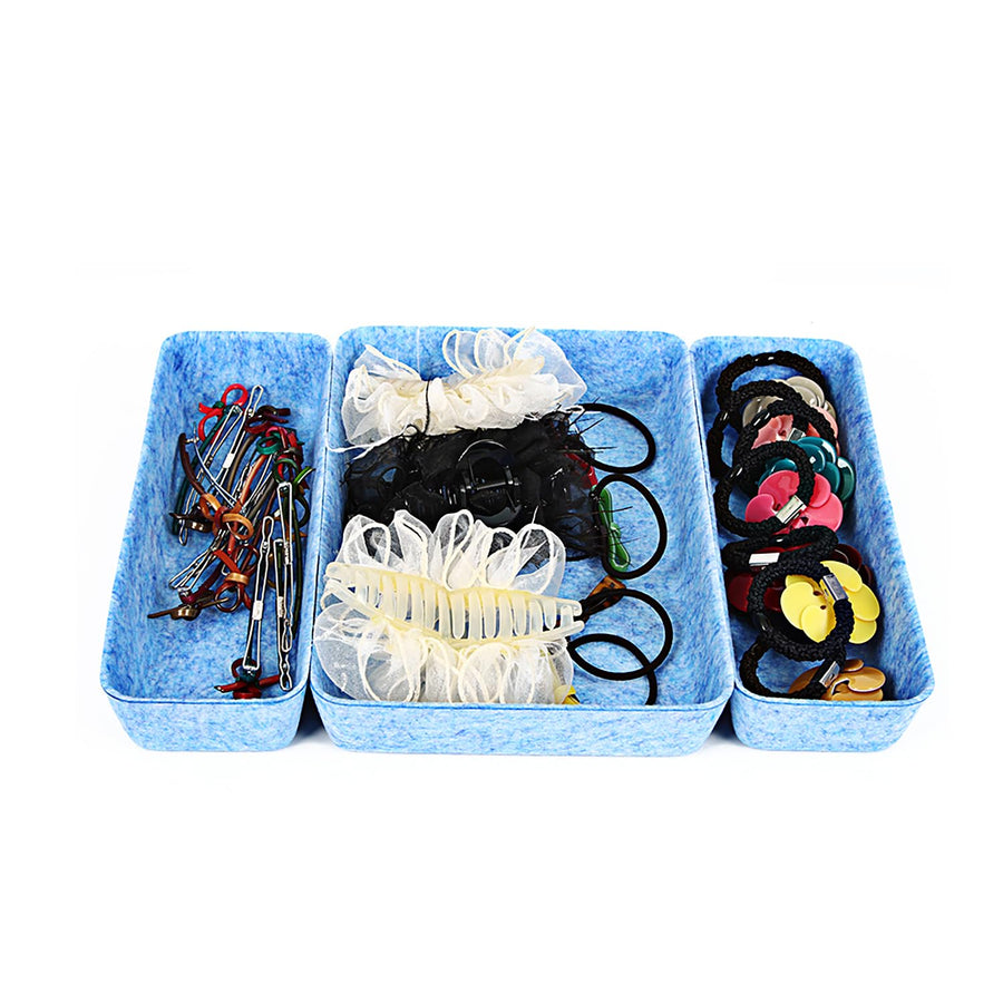 Felt Drawer Organizer, Rectangle Set of 3 Drawer Organizers Tray