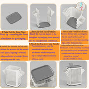 70L Rolling Laundry Hamper with Lid – Large Plastic Basket with Wheels & Handle (White)