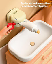 2pcs Elephant Toothpaste Squeezer & Holder – Cute, Kid-Friendly Tube Dispenser (Beige)