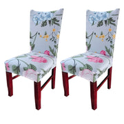 Elastic Chair Cover Stretch Removable Washable (Grey Rose)