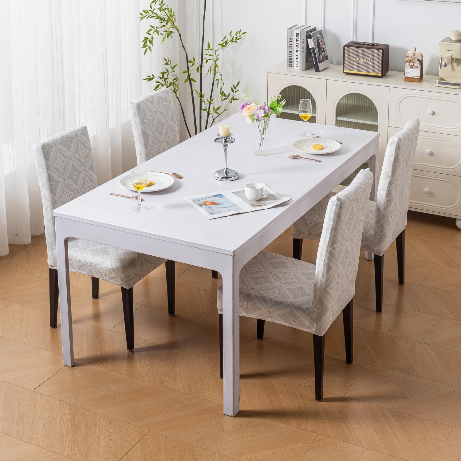 Elastic Chair Cover Stretch Removable Washable  (Desert Ikat)