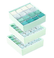 Pack of 3 Closet Socks Organizer Drawer Divider 16 + 24 Cell Collapsible Closet