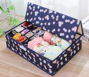 Innerwear Organizer 16+1 Compartment Foldable Fabric Storage Box - (44 x 28 x 12 cm)