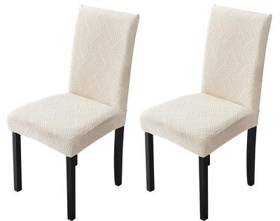 Elastic Jacquard Chair Cover (Pattern Beige)