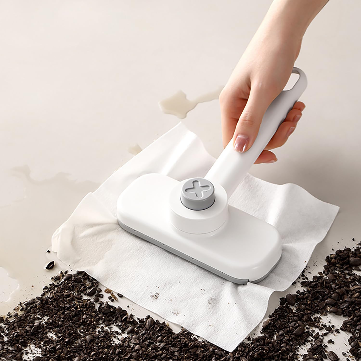 360° Rotating Hands-Free Cleaning Mop with One-Click Pad Change (White)