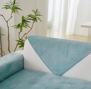 Sofa Covers Mat Crystal Velvet 1/2/3/4/5 Seater (Sky Blue)