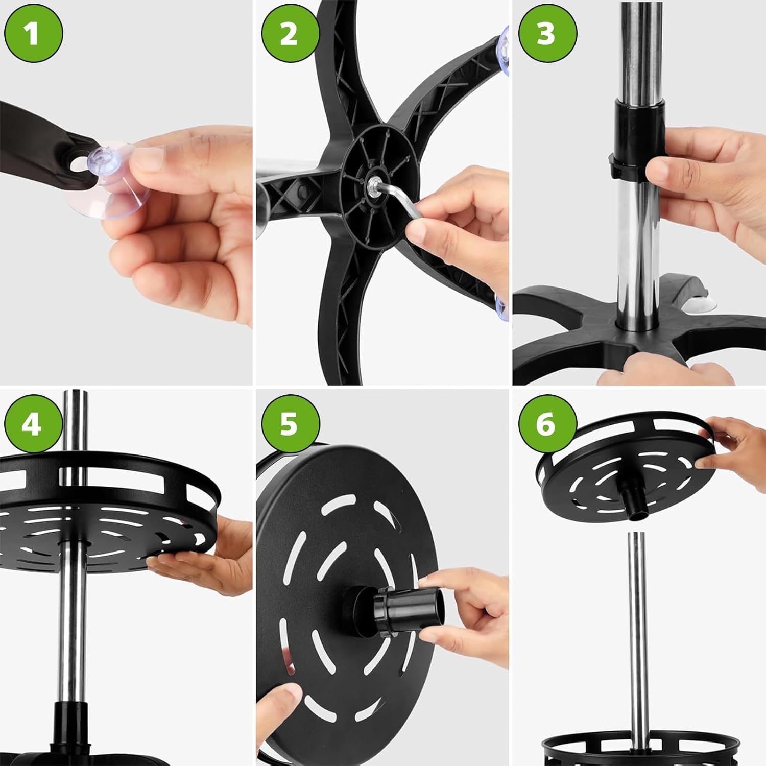 2-Tier Rotating Lazy Susan Organizer – Adjustable Metal Spice Rack for Kitchen & More