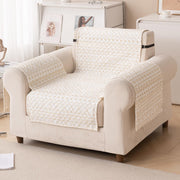 Quilted Printed Sofa Cover for Indian Sofa Set – Washable, Durable & Soft Fabric Protector (Sand Wave, One Seater)