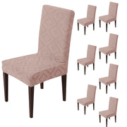 Stretchy Universal Jacquard Fabric Diamond Texture 220 GSM Chair Cover-Pink