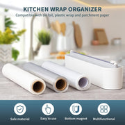 Magnetic Plastic Wrap Dispenser with Paper Towel Holder
