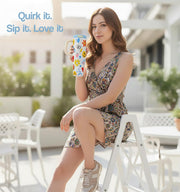 1200ML Stainless Steel Tumbler with Handle & Pop-Up Lid (Printed)
