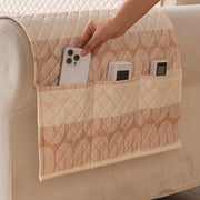 Quilted Printed Sofa Cover for Indian Sofa Set – Washable, Durable & Soft (Beige Loop)
