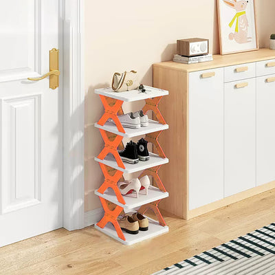 5 Tier Collapsible Shoes Stand-Blue