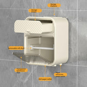 Punch-Free Paper Holder Wall-Mounted (Beige)