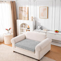 Rabbit Plush Sofa Mat Floral Design - Grey