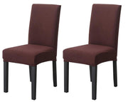 Elastic Jacquard Chair Cover Stretch Removable Washable (Dark Brown)