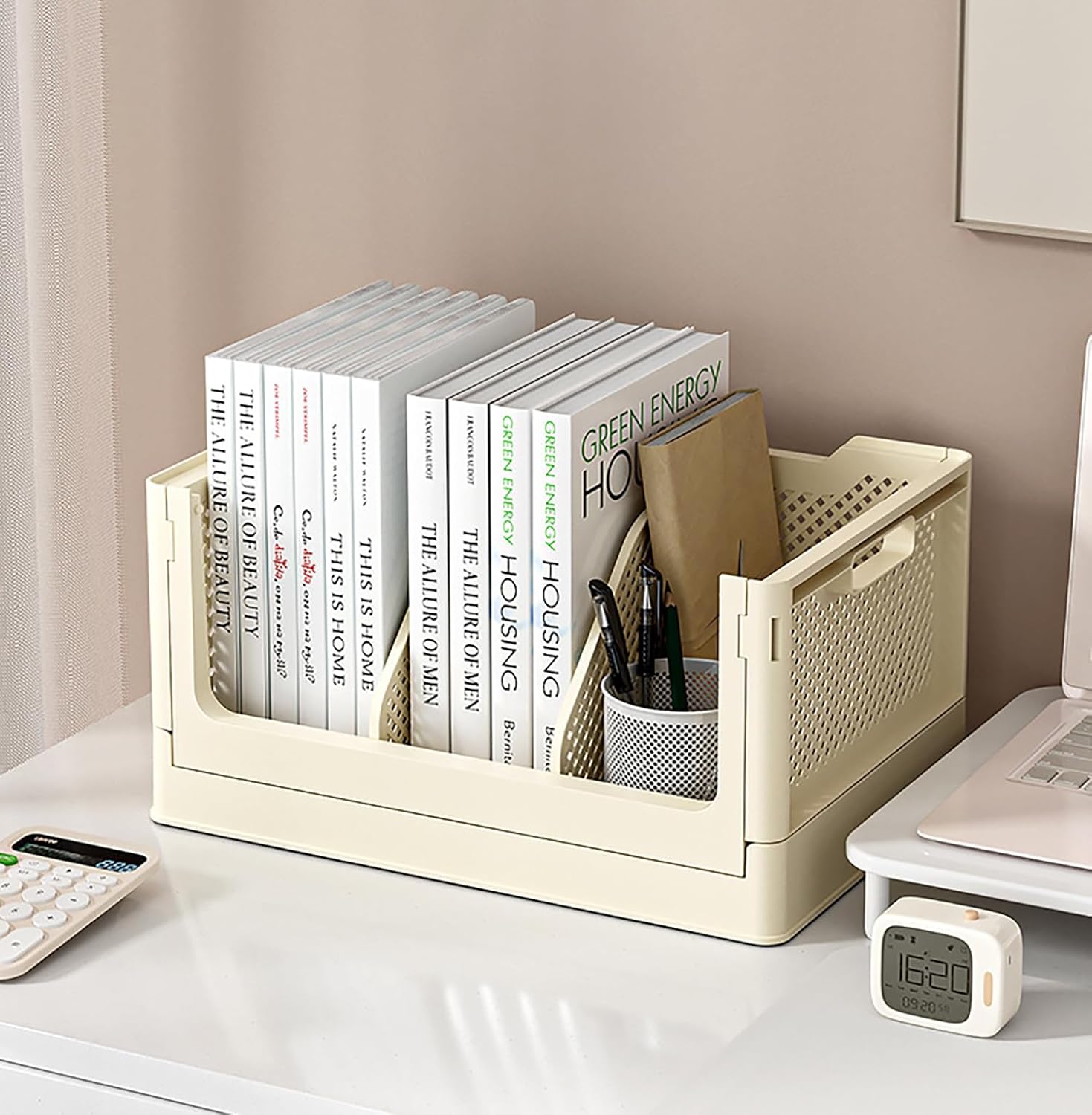 Foldable Plastic Desktop Storage Box