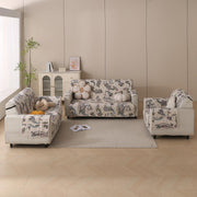Polyester Sofa Cover Mat Reversible Couch Protector-White Pearl