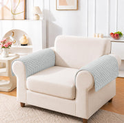 Ridge Plush Sofa Mat Floral Design - Grey