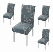 Elastic Chair Cover Stretch Removable Washable (Branch Grey) Polyester