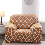 Printed Sofa Cover - Beige Diamond