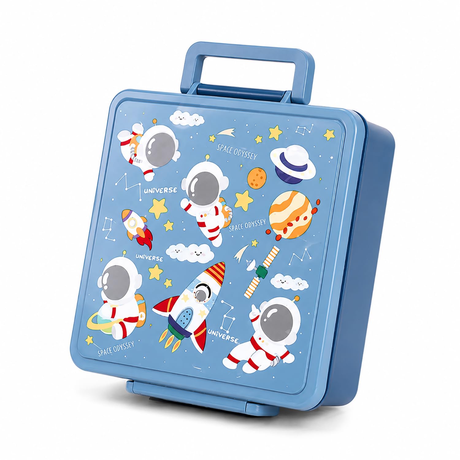 Dinosaur Print Bento Lunch Box, 1800ml with 300ml Removable Bowl
