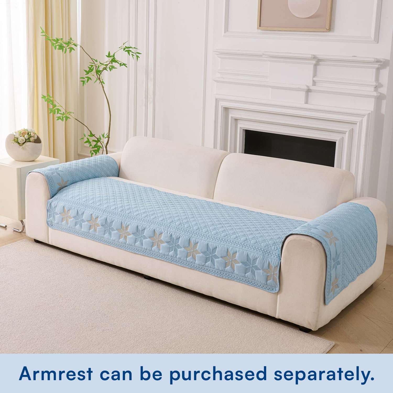 Glacier Series Quilted Sofa Cover – Soft, non-slip & washable furniture protector-Glacier