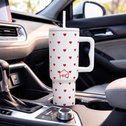 1200ML Stainless Steel Tumbler with Handle & Lid, 2 Straws