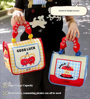 Cute Insulated Lunch Bag for Women, Thermal Lunch Box Bag with Adjustable Strap