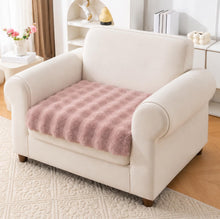 Rabbit Plush Sofa Mat Floral Design - Pink