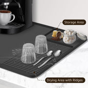Silicone Coffee Mat For Counter Raised Spill Proof Edge