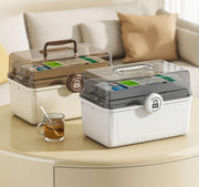 Multifunctional Storage Box - Portable Plastic Organizer (White)
