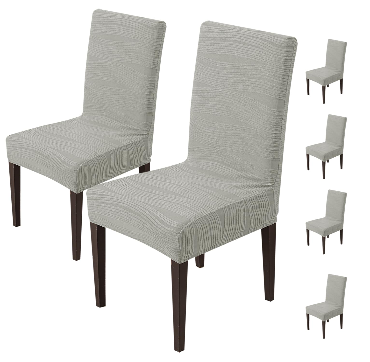 Stretchy Universal Jacquard Waterproof Chair Cover (Light Grey)