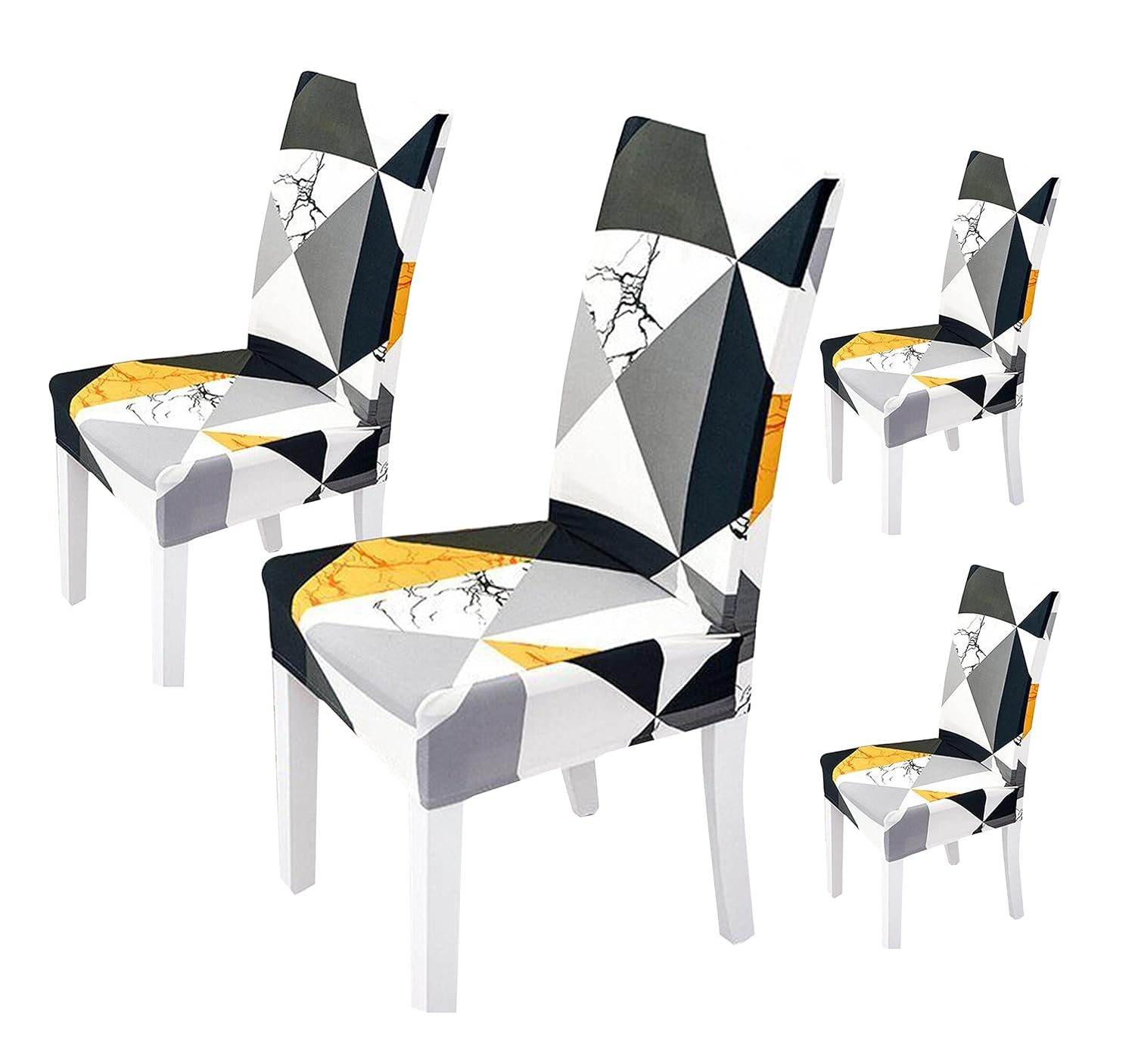 Elastic Chair Cover (Yellow Black Prism)