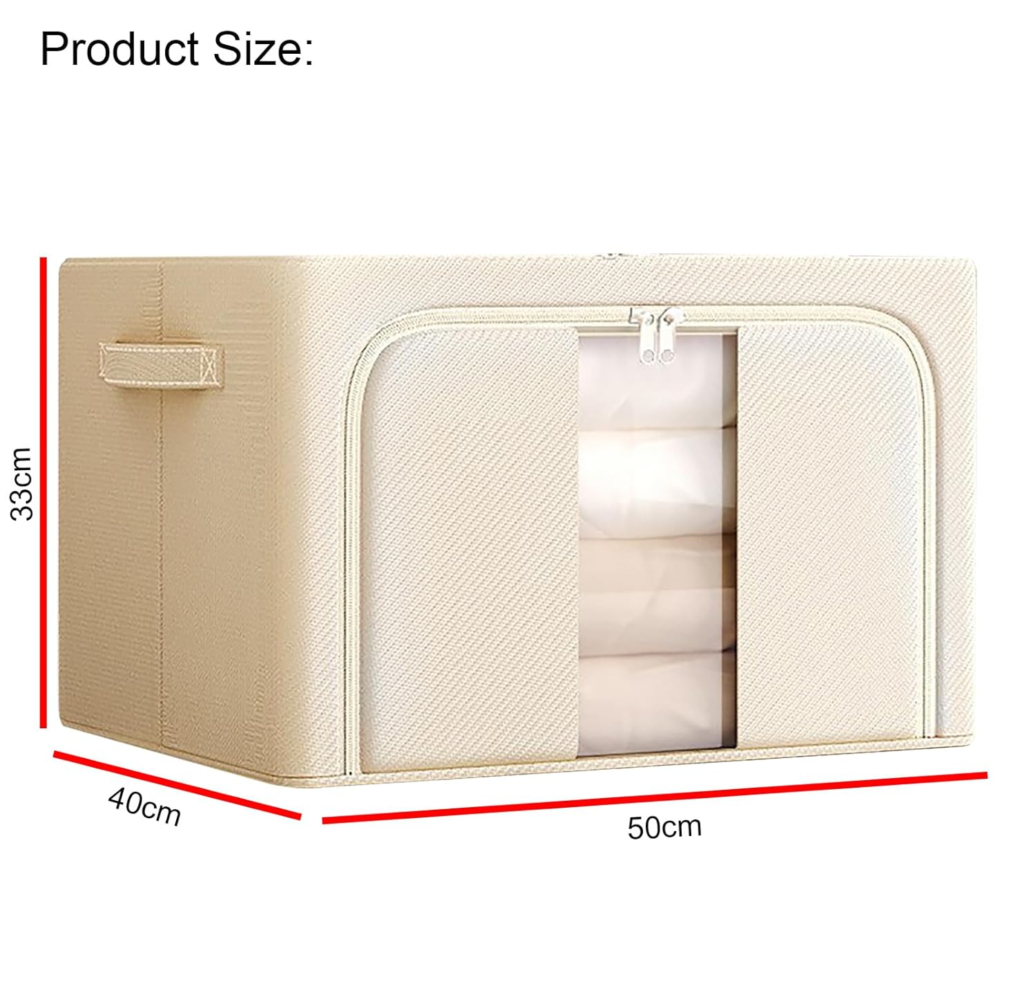 Large Capacity Clothing Storage Box (Pack of 1, 50x40x33cm)