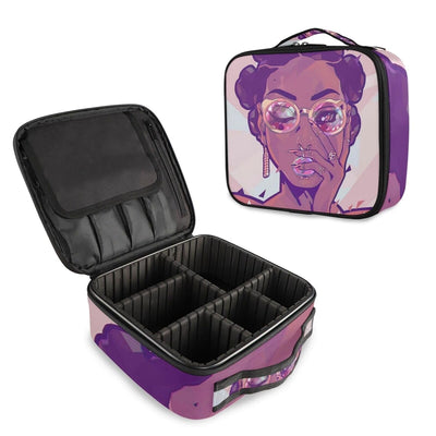 Makeup Cosmetic Storage Case with Adjustable Compartment (Jessica)