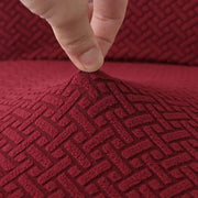 Elastic Jacquard Chair Cover Stretch Removable (Maroon)