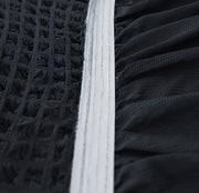 Bubble Frill Couch Cover-Grey
