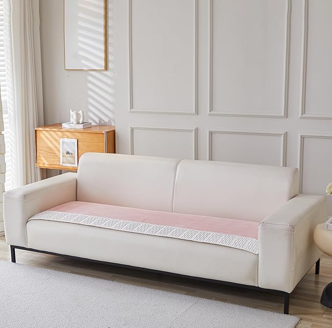 Sofa Covers Corduroy French Style Sofa 1/2/3/4 Seater (Peach)