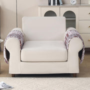 'Aura Petal Series' Quilted Sofa Mat Printed – Anti Slip (Boho Brown)