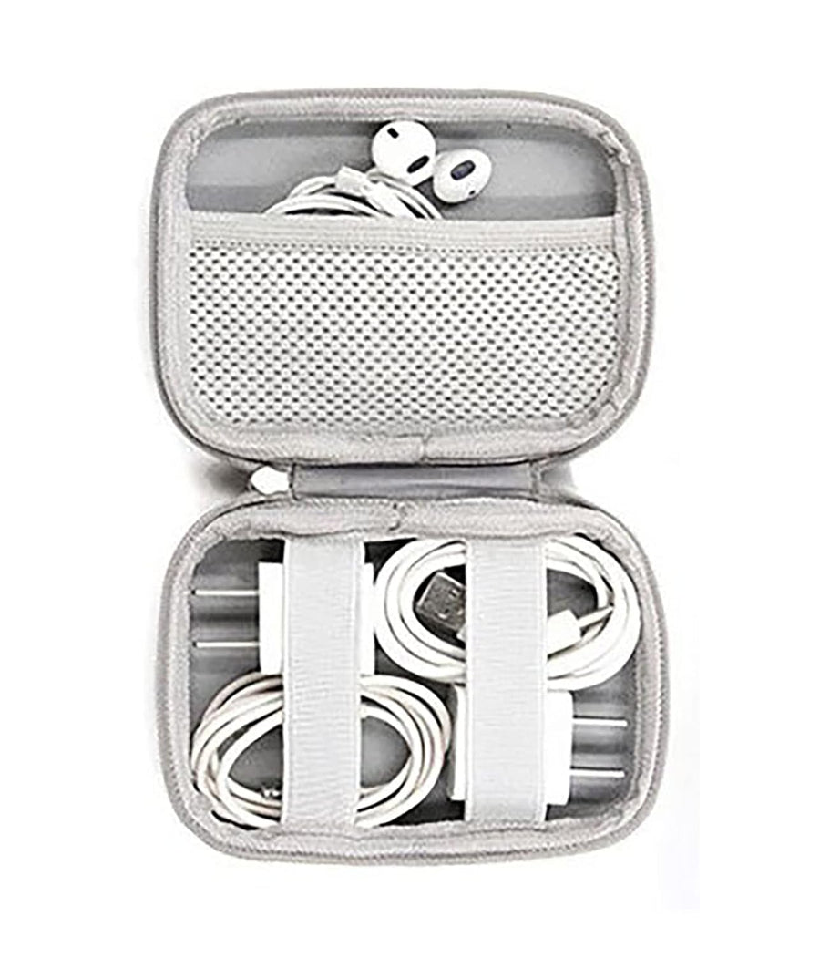 Portable Tech Organizer for Cable, Cord, Adapter, Key Earphone (Grey, Polyester)