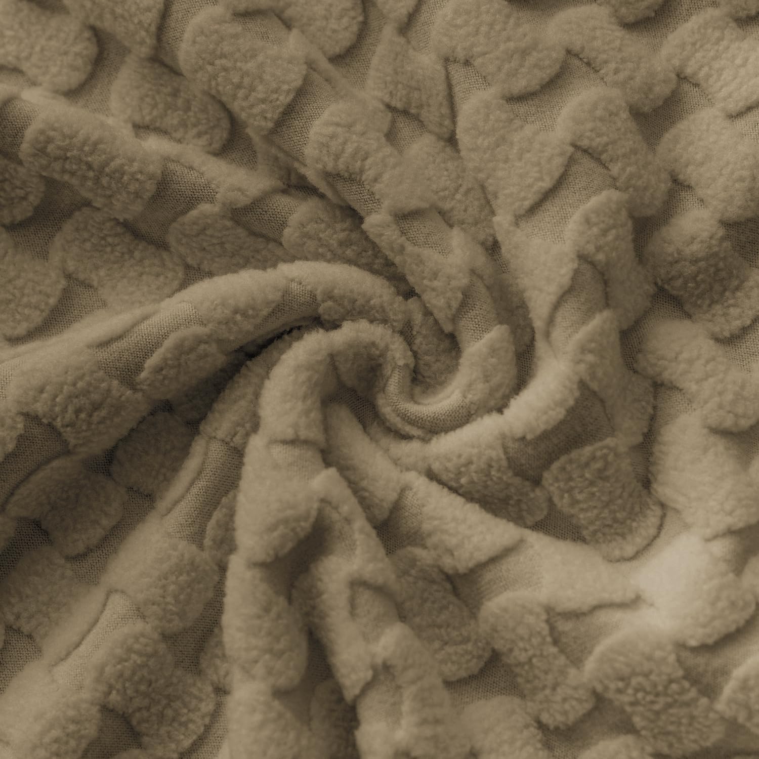 Elegant Jacquard Fabric 220 GSM Sofa Cover – Ultra Soft Stretchable (Khaki)