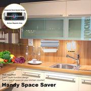 3-in-1 Magnetic Wrap Dispenser & Cutter – Aluminum Foil, Plastic Wrap & Paper Towel Organizer