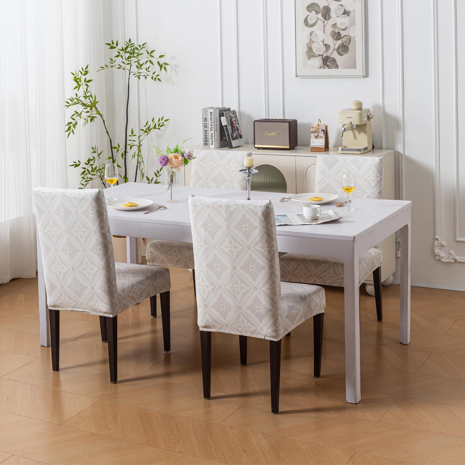 Elastic Chair Cover Stretch Removable Washable  (Desert Ikat)