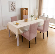 Stretchy Universal Jacquard Fabric Diamond Texture 220 GSM Chair Cover-Pink