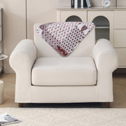 'Aura Petal Series' Quilted Sofa Mat Printed – Anti Slip (Boho Brown)