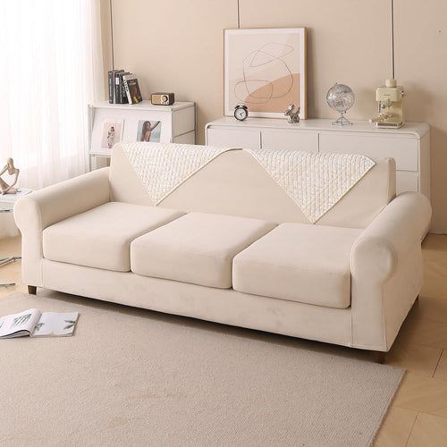 Printed Sofa Cover for Indian Sofa Set Quilted, Washable & Durable (Sandwave)